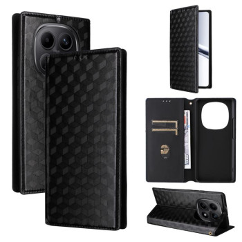 Чохол-книжка Cubic Grid Texture Flip Leather на Xiaomi Redmi Note 15 4G / 5G /Poco M8 15 5G / 4G 164mm / Poco M8 5G — червоний
