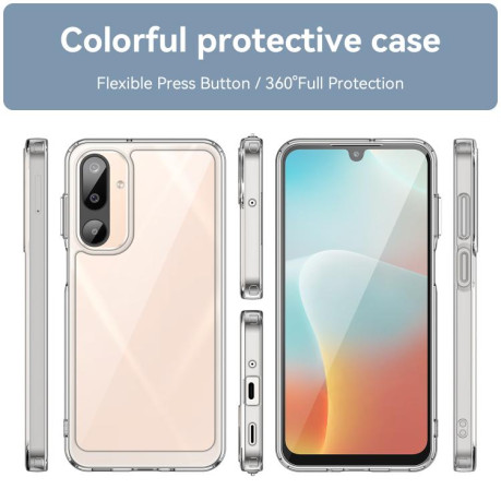 Противоударный чохол Colorful Acrylic Series для Samsung Galaxy M16 5G - прозрачный