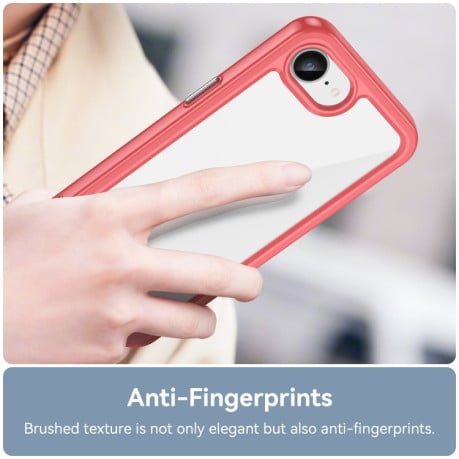 Противоударный чехол Colorful Acrylic Series для iPhone 16e - красный