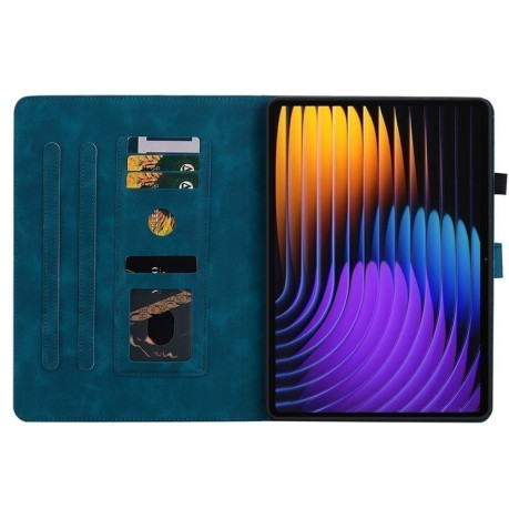 Чехол-книжка Lily Embossed Leather для Xiaomi Pad 7/Pad 7 Pro - синий