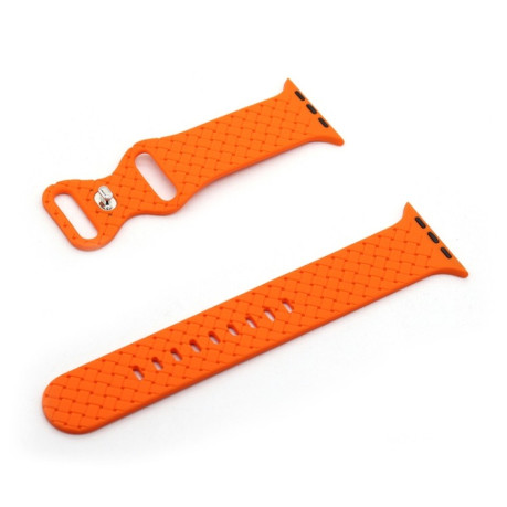 Ремешок Weave Texture для Apple Watch Series 8/7 41mm/40mm /38mm - оранжевый