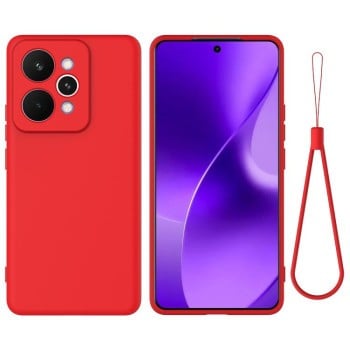 Силиконовый чехол Solid Color Liquid Silicone на Realme 15 5G — красный