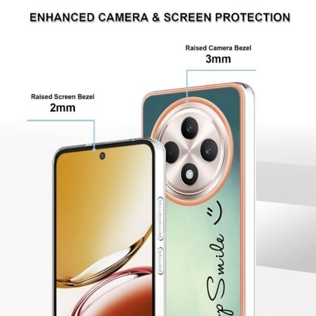 Противоударный чехол Electroplating IMD для OPPO Reno12 F/12 FS 5G - Smile