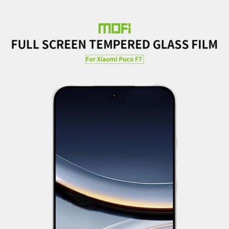 Защитное стекло MOFI 9H 3D Full Screen на Xiaomi Poco F7 - черное