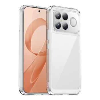Противоударный чехол Colorful Acrylic Series с цветной силиконовой боковиной на Xiaomi Redmi K90 Pro Max / Poco F8 Ultra — прозрачный