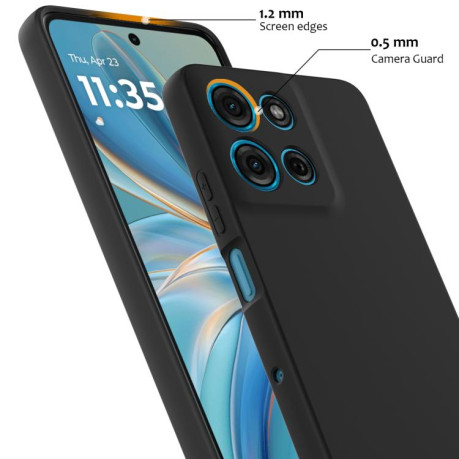 Силиконовый чехол Shockproof Silicone Magsafe для Motorola Moto G75 5G - черный