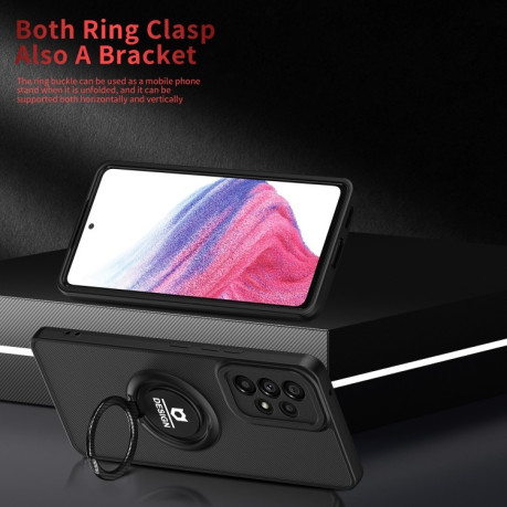 Противоударный чехол Eagle Eye Ring Holder для Samsung Galaxy A33 5G  - черный