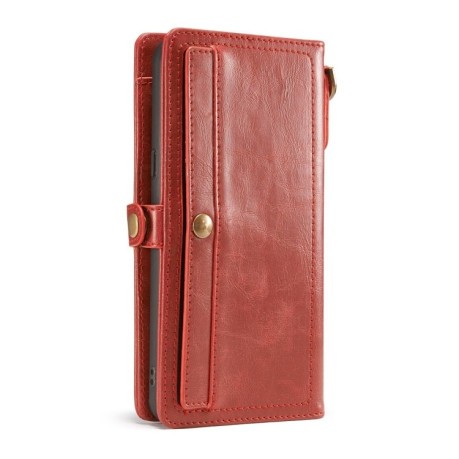 Кожаный чехол-книжка CaseMe Qin Series Wrist Strap Wallet Style со встроенным магнитом на Samsung Galaxy S8 /G950-красный