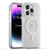 Противоударный чехол MagSafe Frosted Translucent TPU + PC для  iPhone 16 Pro Max - белый
