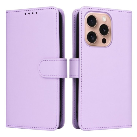 Чехол-книжка BETOPNICE BN-005 2 in 1 Detachable Imitate Genuine Leather для iPhone 16 Pro Max - фиолетовый