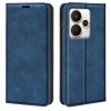 Чехол-книжка в стиле Retro мягкое покрытие Skin Feel деловой дизайн на Realme 15 5G / 15 Pro 5G — тёмно-синий