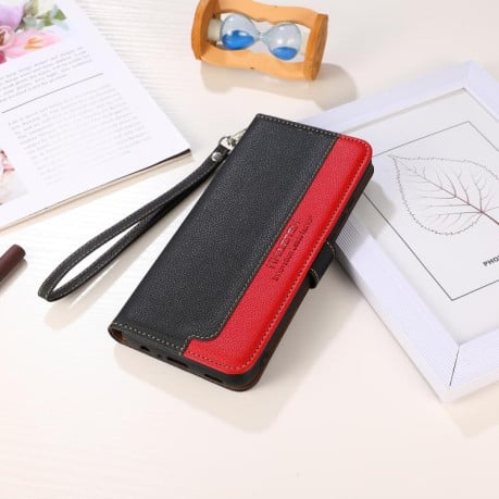 Чохол-книжка KHAZNEH Litchi Texture для Motorola Edge 60 Fusion / 60 Pro - чорний