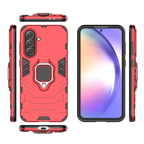 Противоударный чехол Magnetic Ring Holder на Samsung Galaxy A56 5G / A36 5G - красный