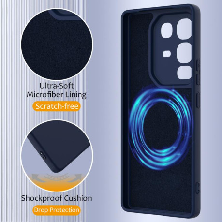 Силиконовый чехол Shockproof Silicone Magsafe для Infinix Note 50 4G / 50 Pro 4G - синий