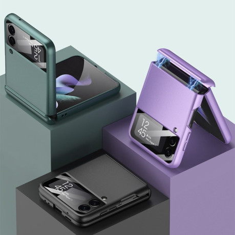 Противоударный чехол GKK Magnetic для Samsung Galaxy Z Flip3 5G - зеленый
