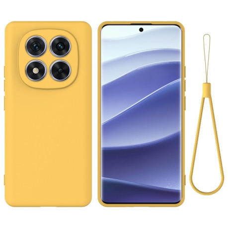 Силіконовий чохол Solid Color Liquid Silicone на Xiaomi Redmi Note 14 Pro+ 5G - жовтий