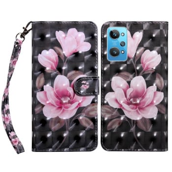 Чохол-книжка 3D Painting для Realme GT2 / GT Neo2 / GT Neo 3T - Pink Flower