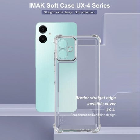 Ударозахисний чохол IMAK UX-4 Series Four-corner Shockproof для Samsung Galaxy A06 4G - прозорий