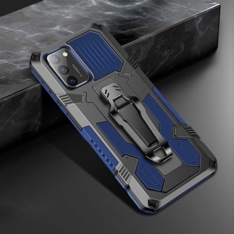 For Samsung Galaxy A02s Armor Warrior Shockproof PC + TPU Protective Case(Royal Blue)
