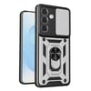 Чохол із шторкою на камеру Sliding Camshield та підставкою для Samsung Galaxy S26+ 5G — сріблястий
