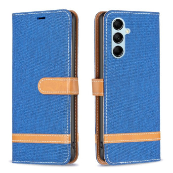 Чехол-книжка Color Matching Denim Texture для Samsung Galaxy M14 5G - синий