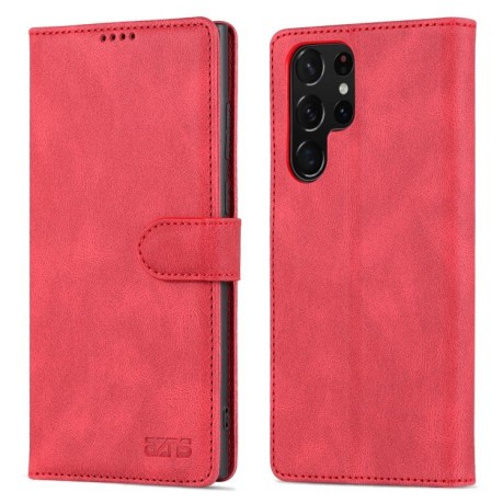 Чехол-книжка AZNS Dream II Skin Feel для Samsung Galaxy S22 Ultra - красный