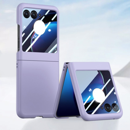 Противоударный чехол Integrated PC Skin Feel Shockproof для Motorola Razr 50 - фиолетовый