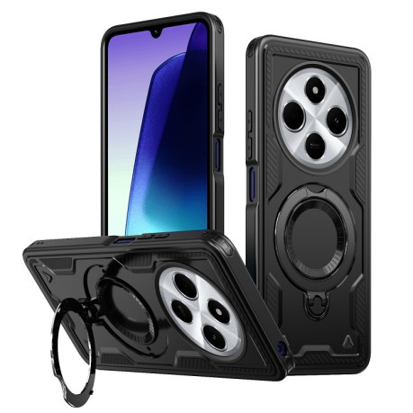 Противоударный чехол MagSafe Holder Armor PC Hybrid для Xiaomi Redmi 14C 5G - черный