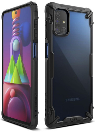 Оригинальный чехол Ringke Fusion X Design durable на Samsung Galaxy M51 - черный