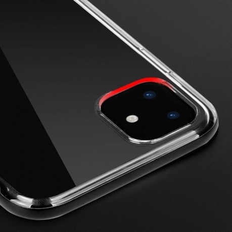 Протиударний чохол-підставка HMC на iPhone 11 Pro Max -прозоро-сірий