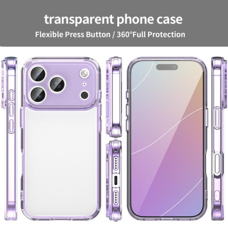 Чехол PC Hybrid TPU Airbag Shockproof для iPhone 17 Pro - фиолетовый