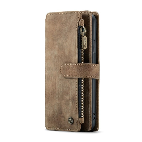 Кожаный чехол-кошелек CaseMe-C30 для iPhone XR - коричневый