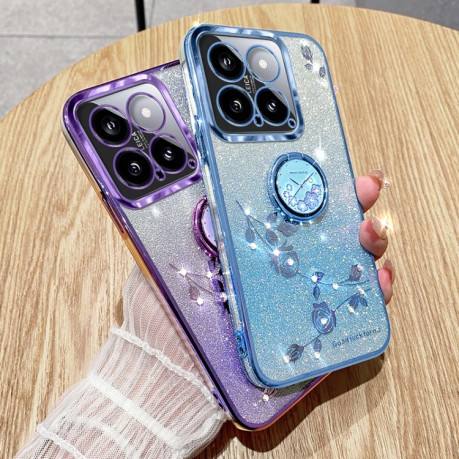 Противоударный чехол Gradient Acrylic для Xiaomi 14 - фиолетовый