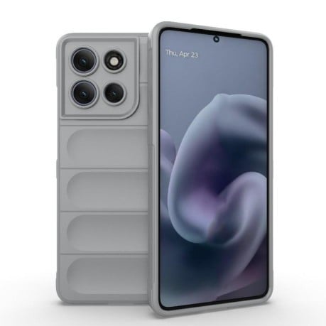 Силіконовий чохол Magic Flannel на Motorola Moto G86 Power - сірий