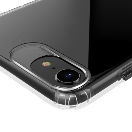 Ударозахисний чохол Color Button Clear на iPhone SE 3/2 2022/2020/7/8 - прозоро-чорний