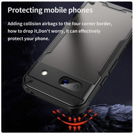 Противоударный чехол Armor Glaze PC Hybrid для Google Pixel 8a - черный