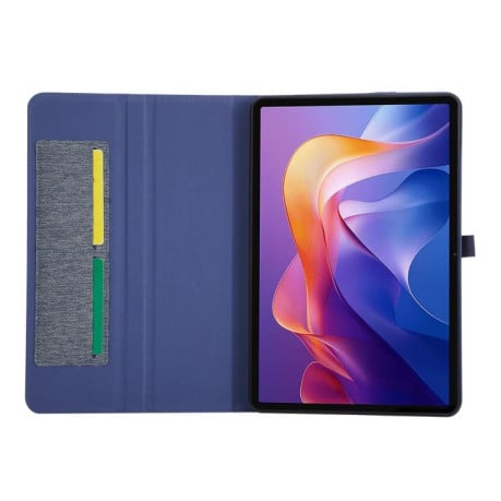 Чохол-книжка Escase з тканинною текстурою для Xiaomi Redmi Pad 2 Pro — синій