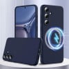 Силіконовий чохол Shockproof Silicone з Magsafe на Samsung Galaxy S25 FE 5G - синій