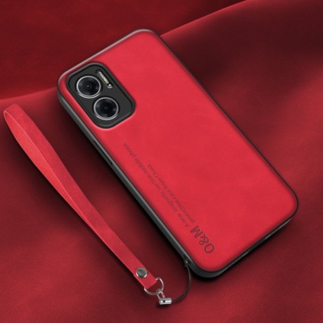 Противоударный чехол Lamba Skin Feel для Xiaomi Redmi Note 11E/Redme 10 5G - красный
