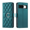 Чохол-книжка Ring Buckle Rhombic Leather для Google Pixel 8a - зелений