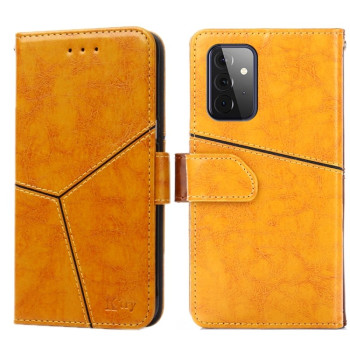 Чехол-книжка Geometric Stitching для Samsung Galaxy A72 - желтый