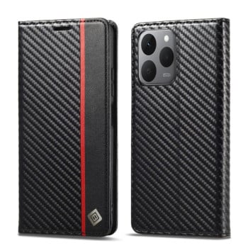 Чохол-книжка LC.IMEEKE Carbon Fiber на Xiaomi 15T 5G - Black