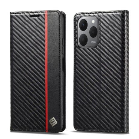 Чехол-книжка LC.IMEEKE Carbon Fiber на Xiaomi 15T 5G - Black