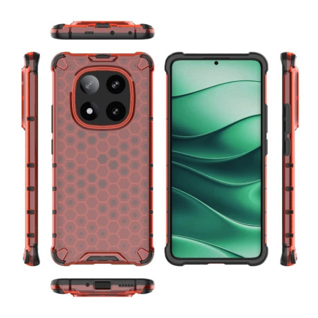 Протиударний чохол Honeycomb на Xiaomi Redmi Note 14 Pro 5G/Poco X7 - червоний