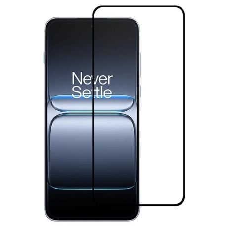 Защитное стекло High Aluminum Full Screen Silk на OnePlus Nord 5 - черное