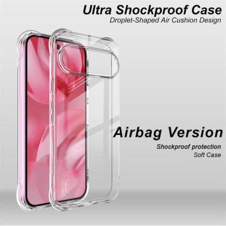 Силіконовий чохол imak Airbag із посиленими кутами на Google Pixel 10 Pro XL - прозорий