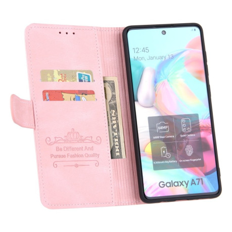 Чехол-книжка Reverse Buckle для Samsung Galaxy A03s - розовое золото
