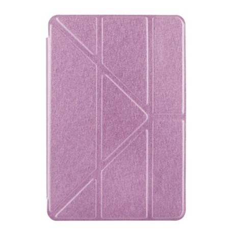 Чехол-книжка Transformers Style Silk Texture на iPad Mini 5 (2019)/ Mini 4 -розовый