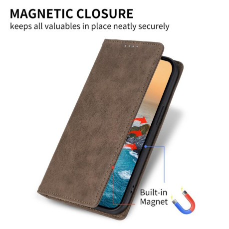 Чохол-книжка Business Solid Color Magnetic RFID Leather на Realme 14 Pro+ - коричневий
