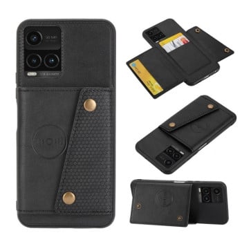 Противоударный чехол Double Buckle для Vivo Y33s - черный